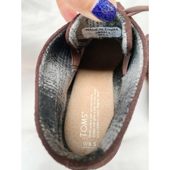 Toms Desert Wedge Suede Bootie - Brown - Picture 6 of 8